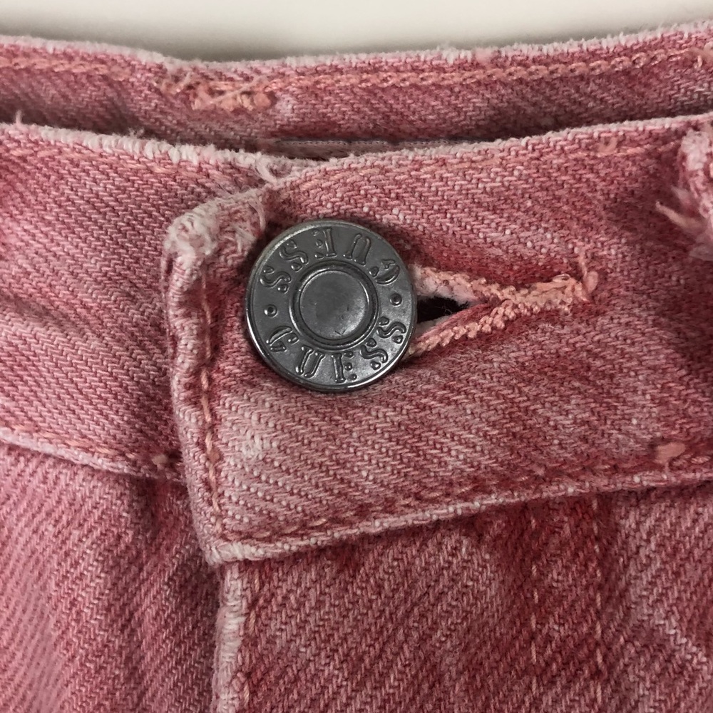 Guess Red Jean Shorts - Picture 2 of 6